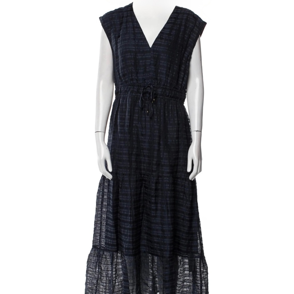 Designer V-Neck Long Dress